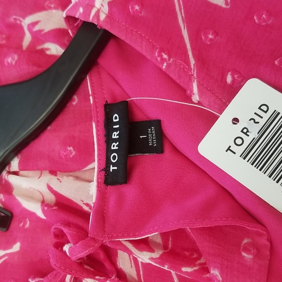 Torrid Pink Dress with White Floral Pattern - Picture 5 of 8